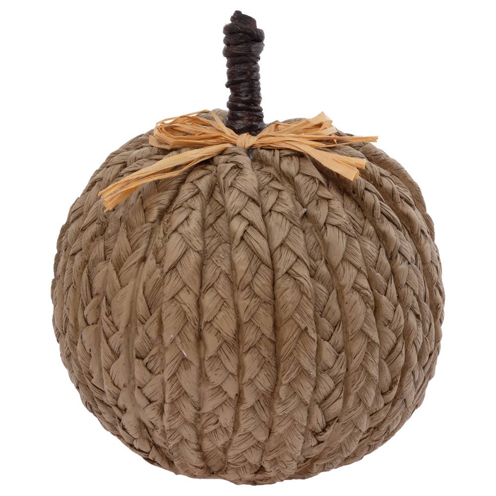 Natural Woven Pumpkin Décor