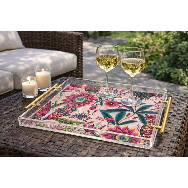 Spring Floral Decorative Acrylic Tray The Tray girl &amp; more