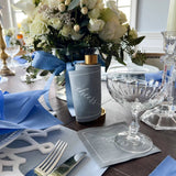 Cotton Cocktail Napkin Roll - Silver Fox White "Cheers" Entertaining Essentials