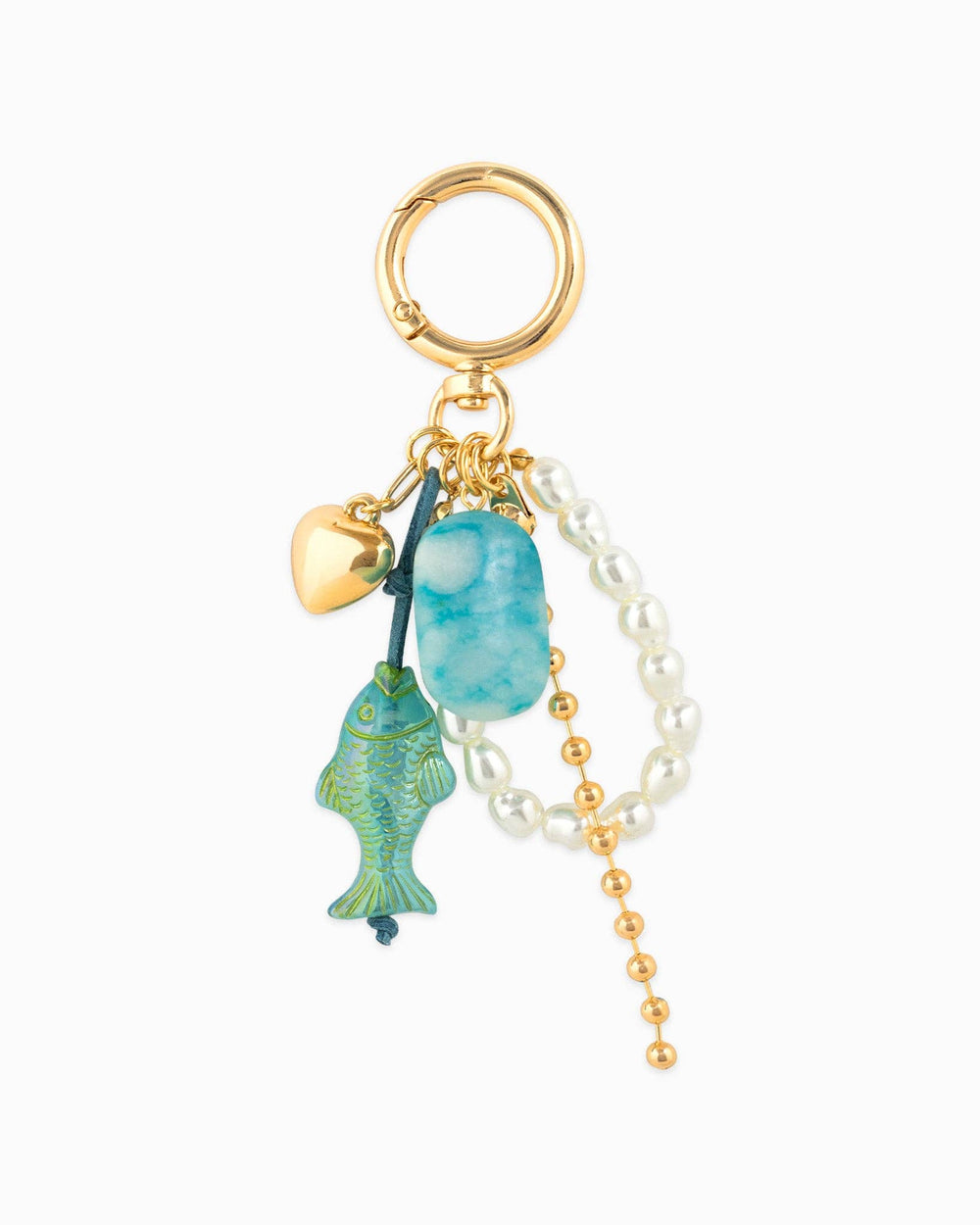 Iridescent Fish Pearl Loop Coastal Bag Charm Sessori