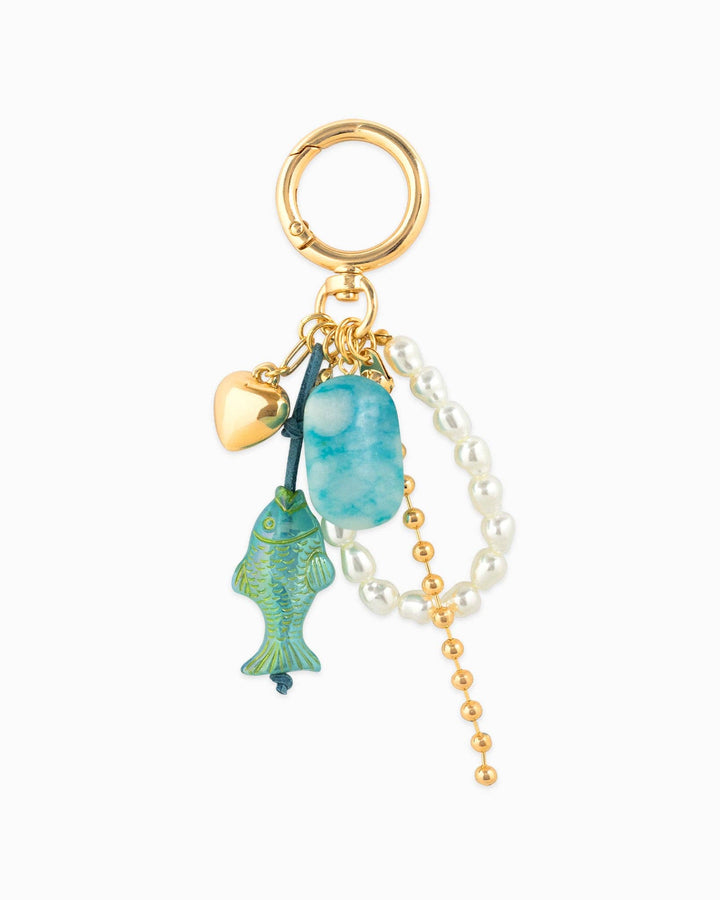 Iridescent Fish Pearl Loop Coastal Bag Charm Sessori