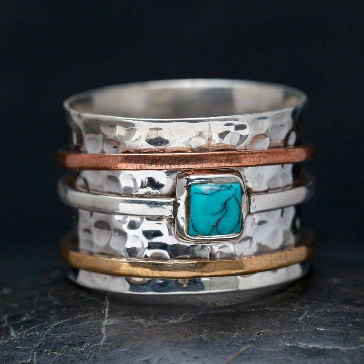 Sterling Silver Turquoise Spinner Ring