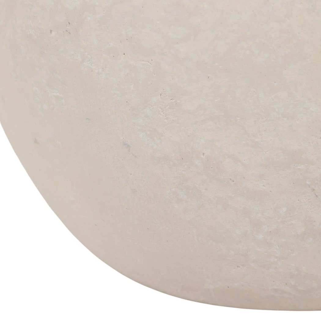 Vase - Ivory Pottery Paper Mache with Rattan Handle, 12 in Sagebrook Home