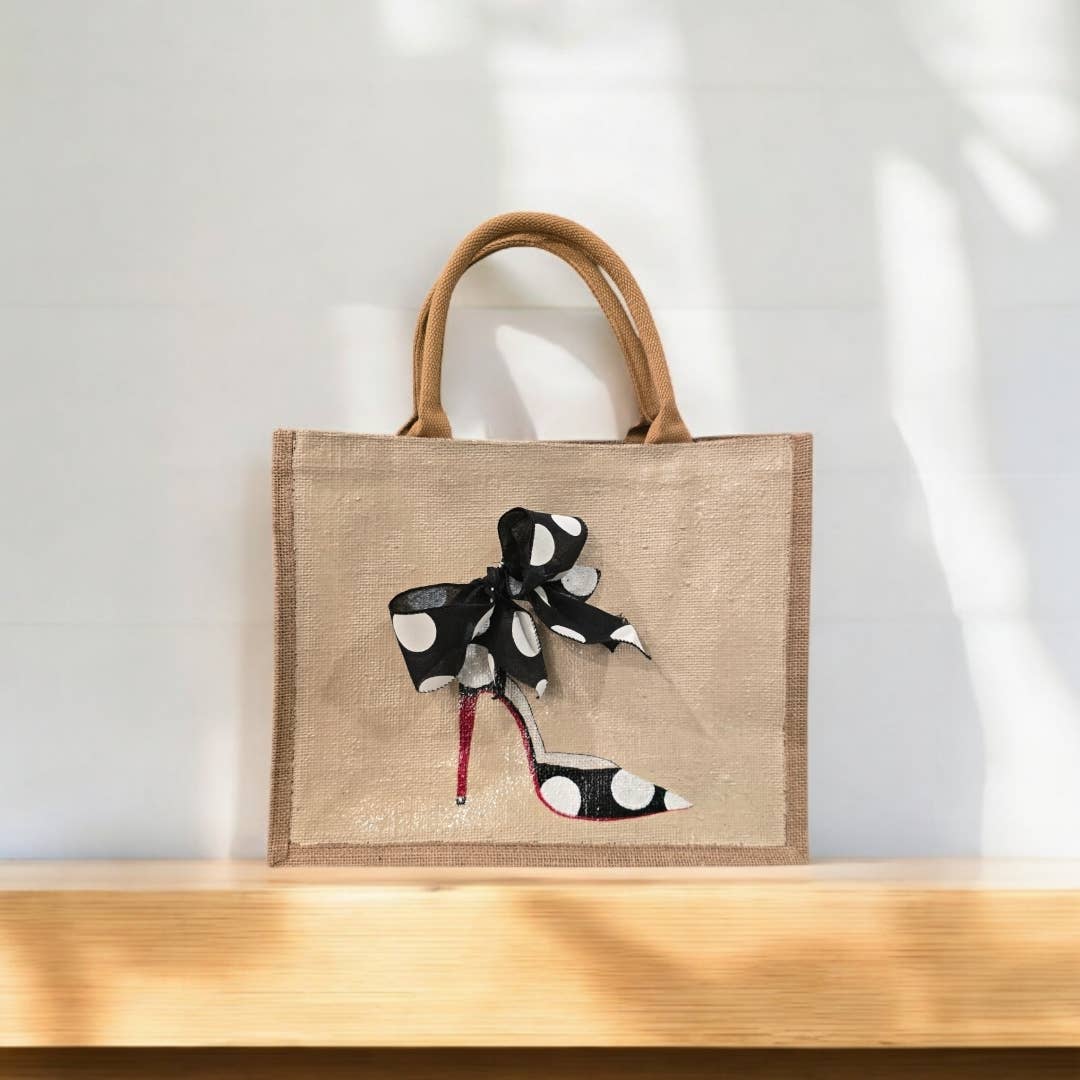 Polka Dot Stiletto Tote Bag