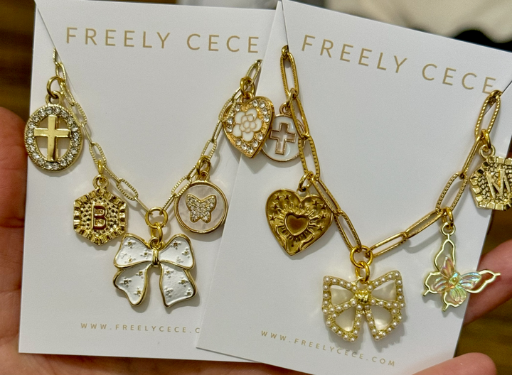 Trendy Gold Everyday Charm Necklace 