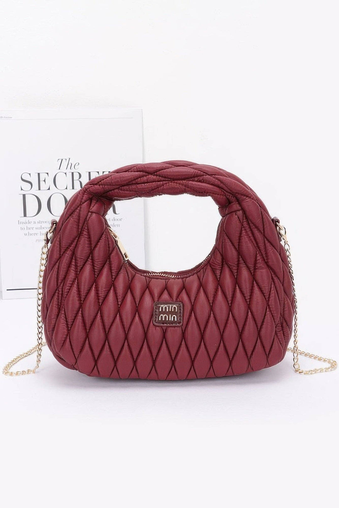 Quilted Faux Leather Hobo Bag