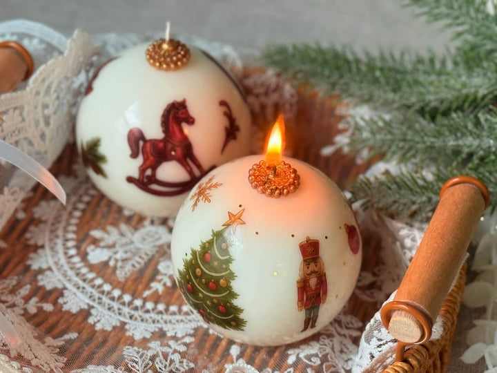 Christmas Candle Ornament | Vintage Style Christmas candle