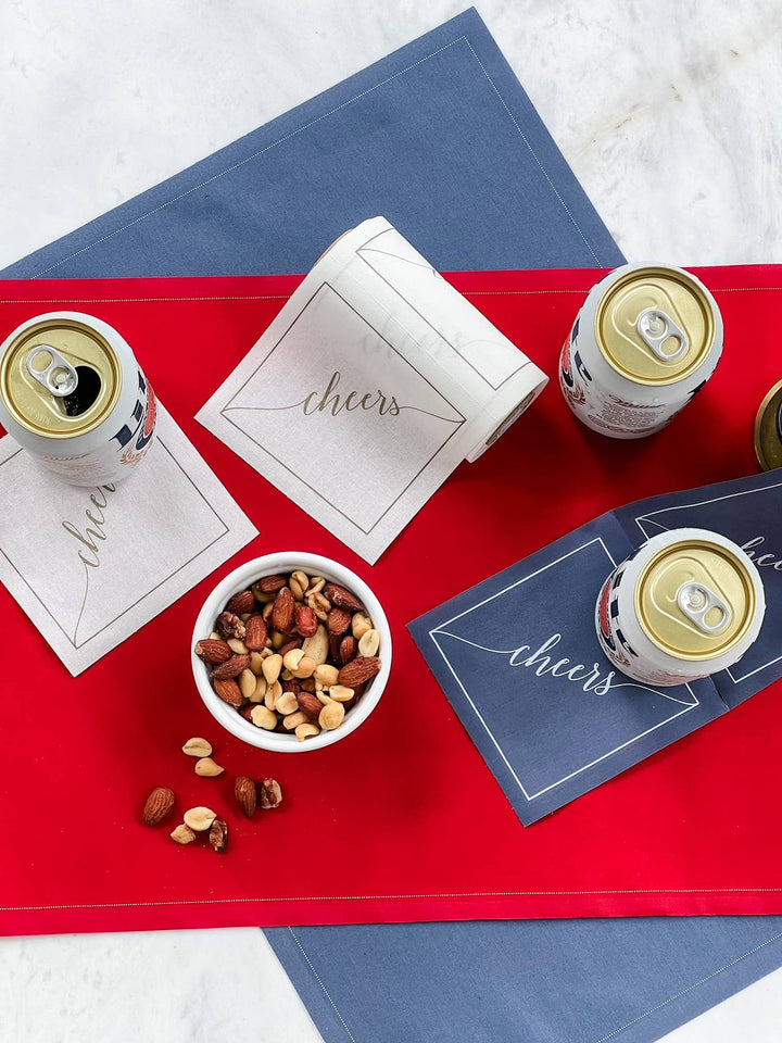 Golden Salute Cheers Luxury Disposable Cocktail Napkins