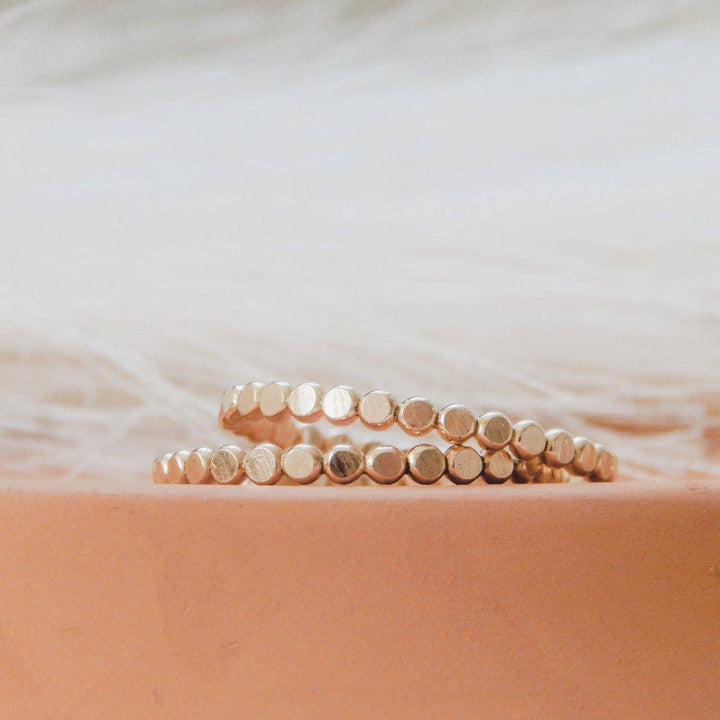 Pebble Stacking Ring - Waterproof, Hypoallergenic, Dainty: Gold / 8