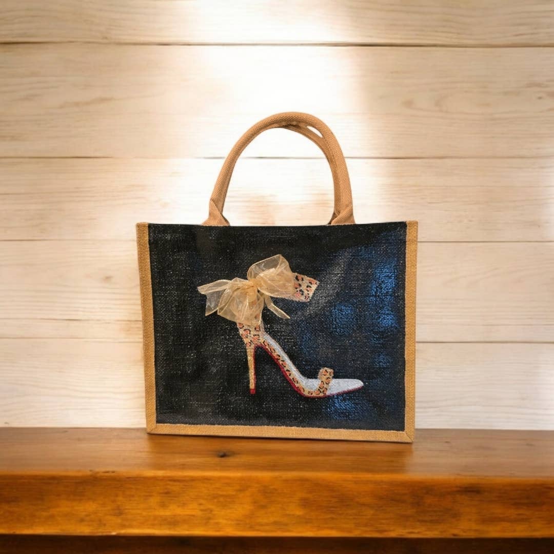 Animal Print Red Bottom Stiletto Tote Bag