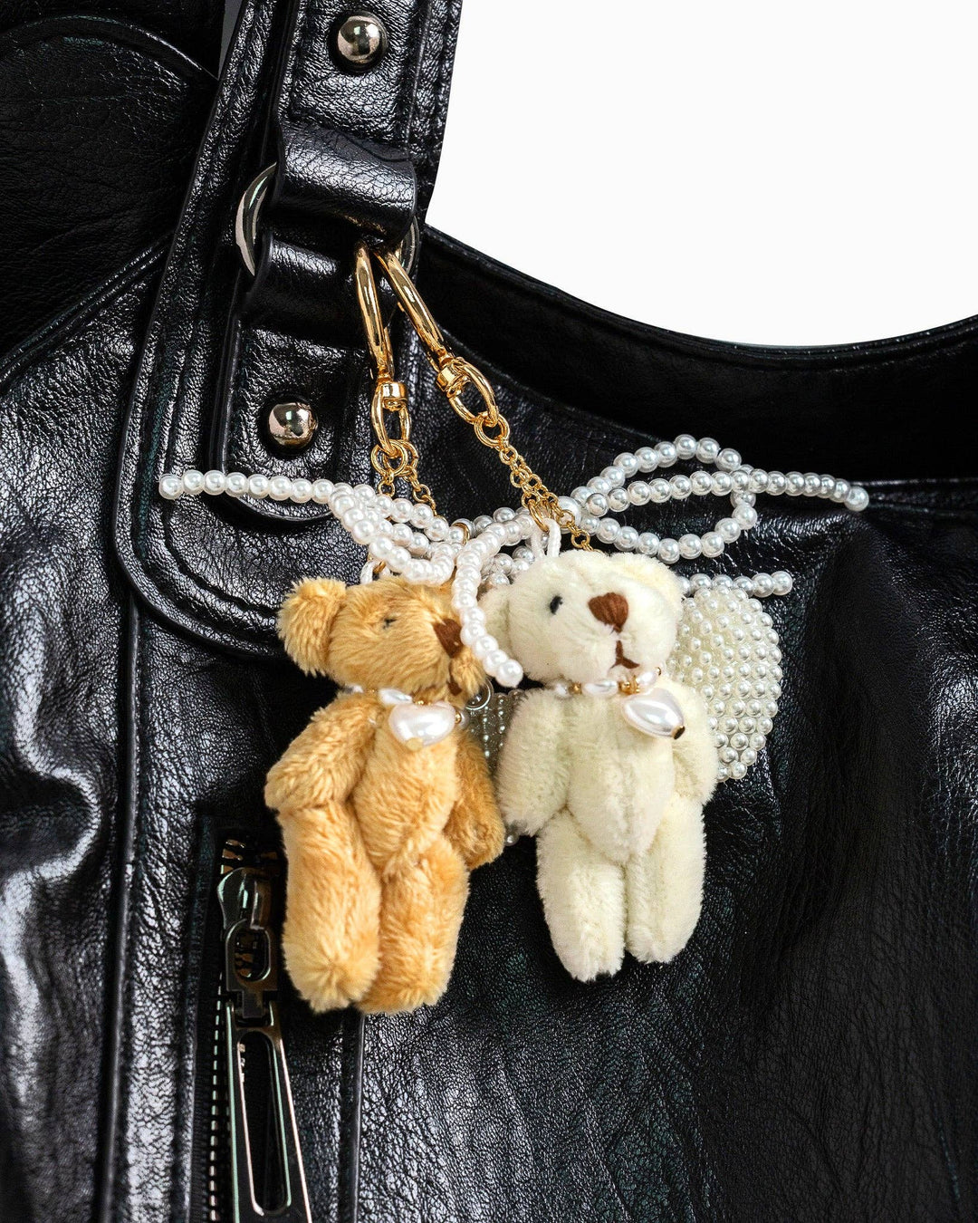 Plush Bear Bow Heart Bag Charm Sessori
