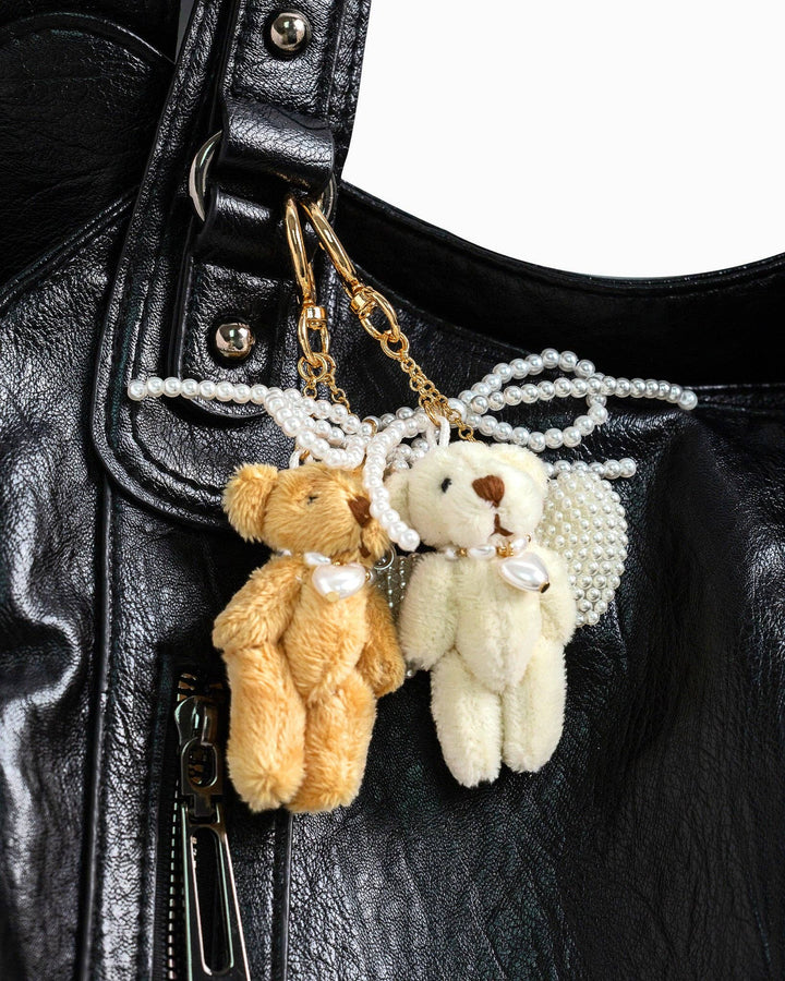 Plush Bear Bow Heart Bag Charm Sessori