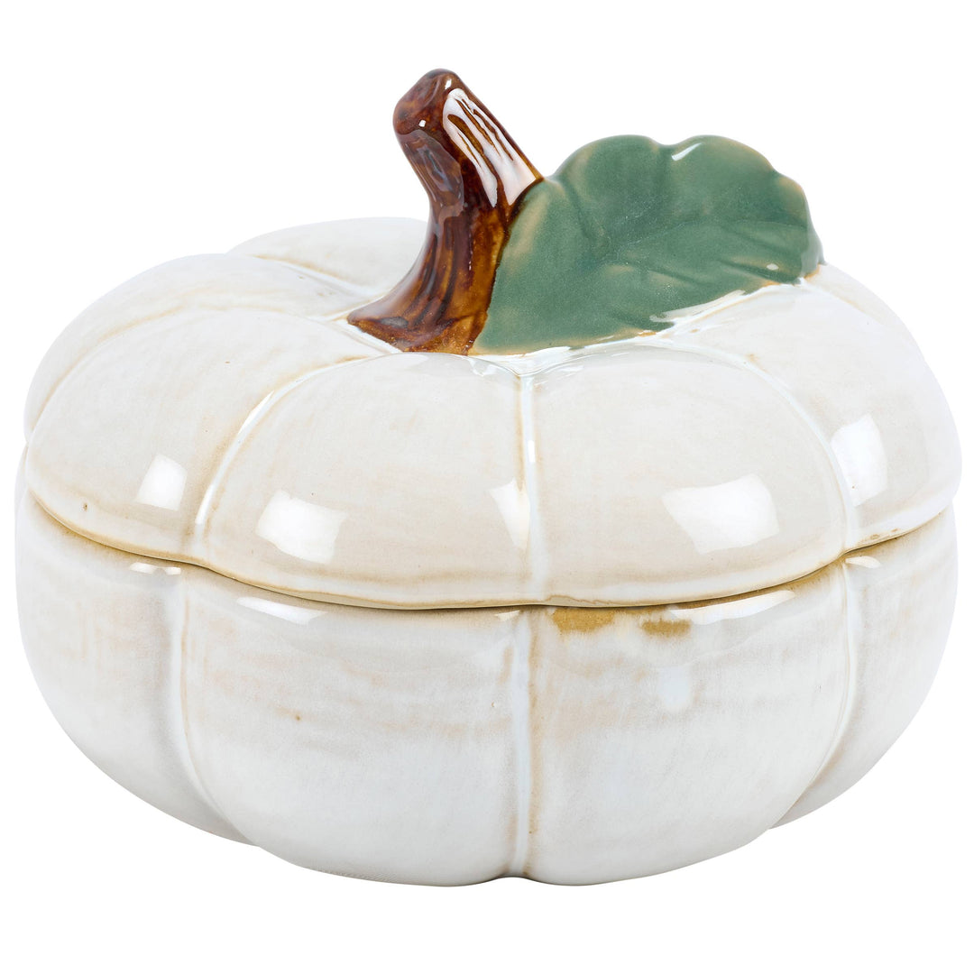 White Pumpkin Cookie Jar Primitives by Kathy