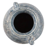 Decorative Vase - Blue/White Terracotta 2-Handle, 9.5 in Sagebrook Home