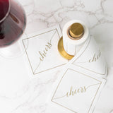 Golden Salute Cheers Luxury Disposable Cocktail Napkins