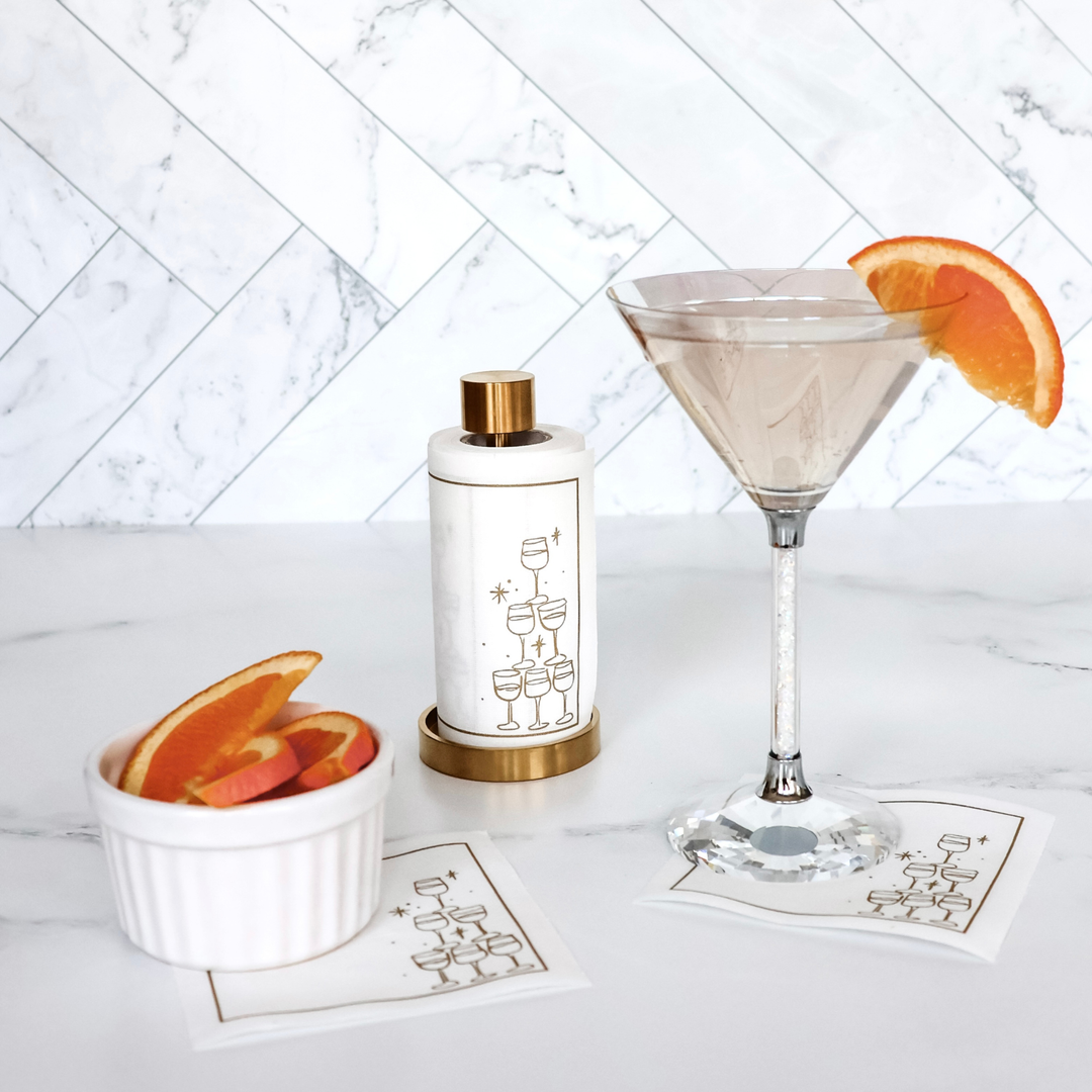 Golden Bubbles Cocktail Napkins