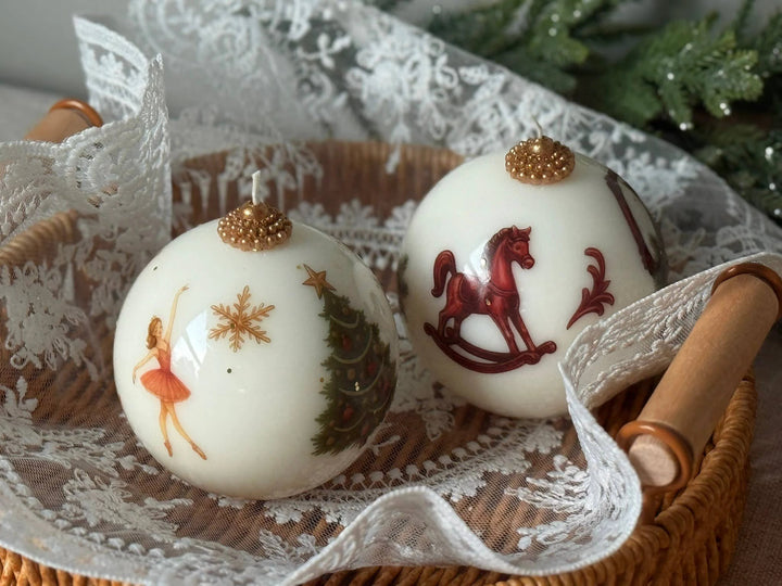 Christmas Candle Ornament | Vintage Style Christmas candle