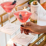 Golden Salute Cheers Luxury Disposable Cocktail Napkins