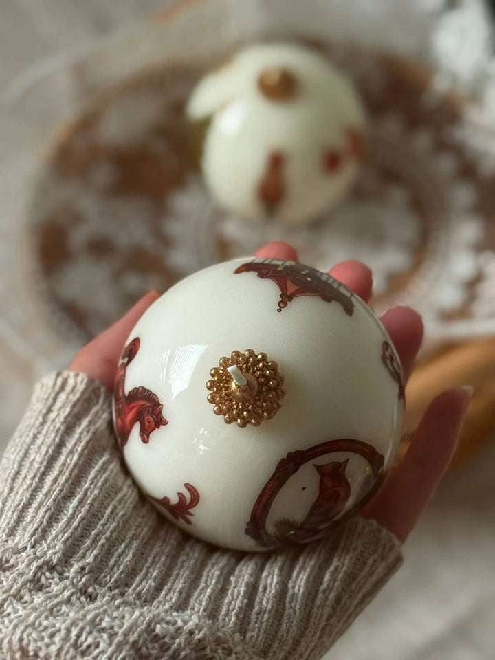Christmas Candle Ornament | Vintage Style Christmas candle