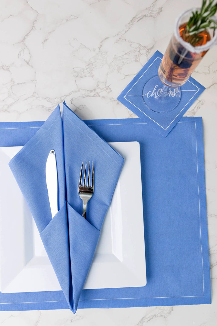 Cotton Cocktail Napkin Roll - Summer Dreaming White "Cheers" Entertaining Essentials Toasting With Tara
