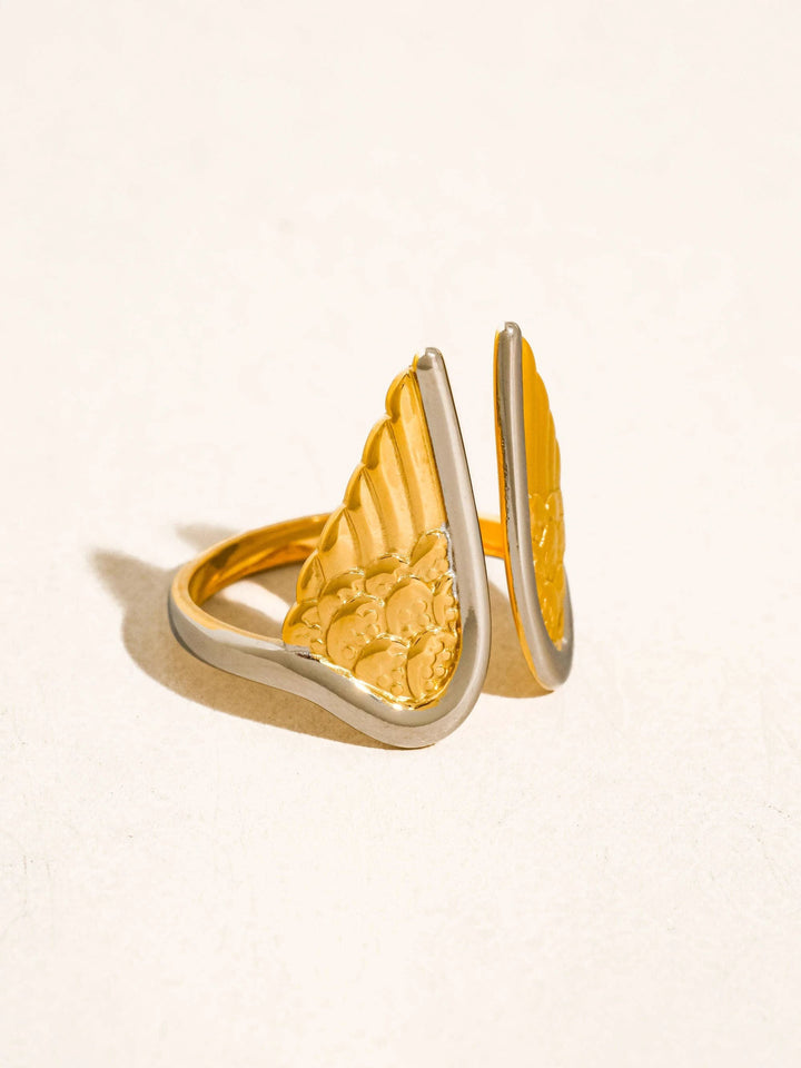 Silvane 18K Gold Non-Tarnish Angel Wing Ring Flânerie by MAIQ