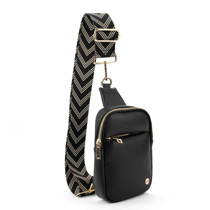 The Harlow |  Sling Bag with Chevron Strap | 3 Colors