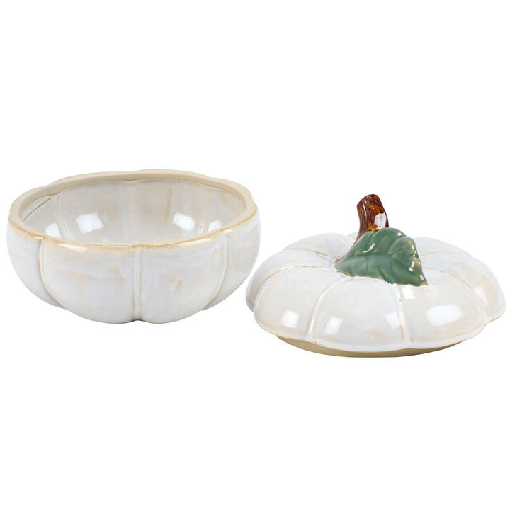 White Pumpkin Cookie Jar Primitives by Kathy