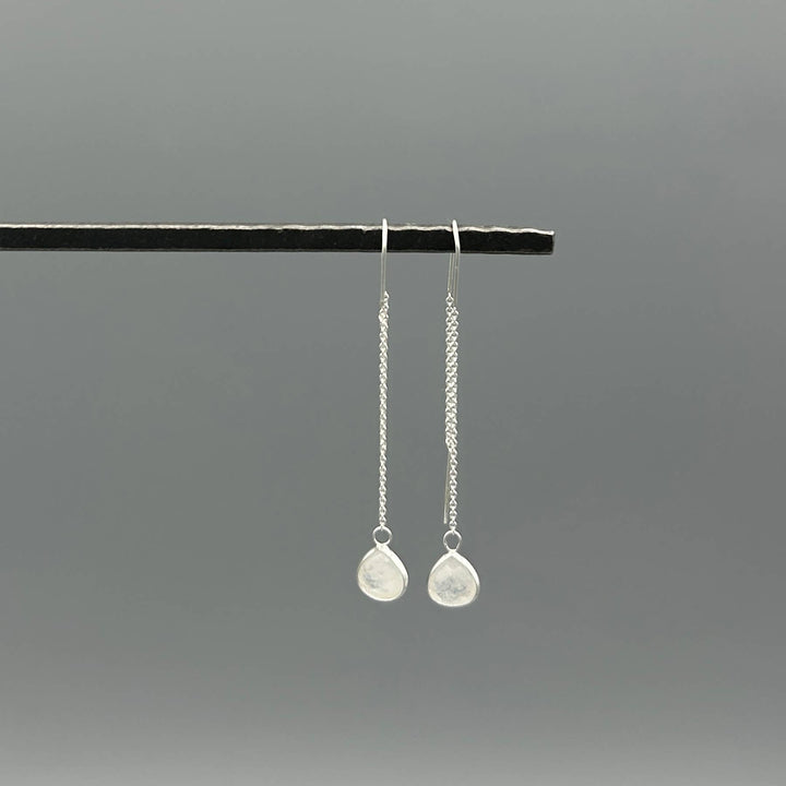 Silver Teardrop Stone Threaders