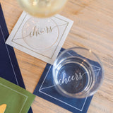 Golden Salute Cheers Luxury Disposable Cocktail Napkins