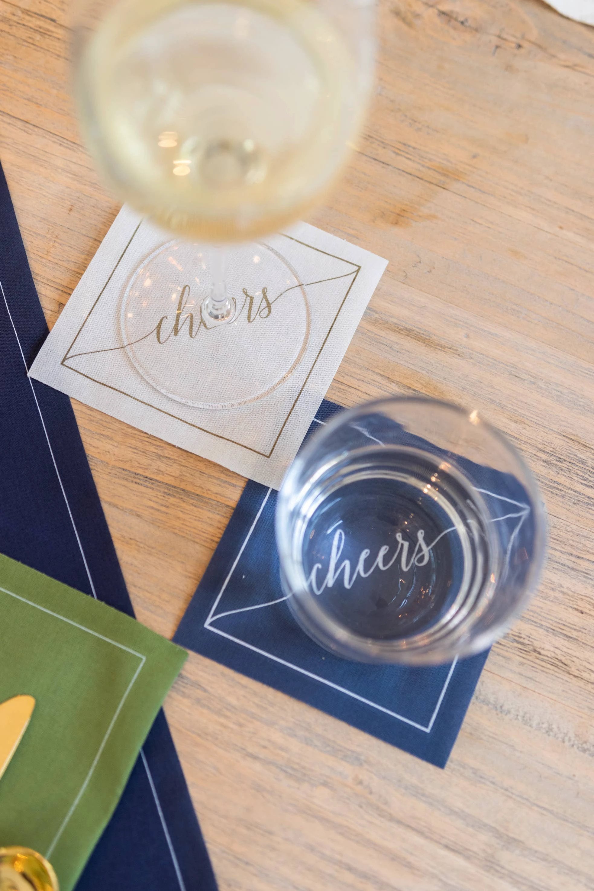 Golden Salute Cheers Luxury Disposable Cocktail Napkins