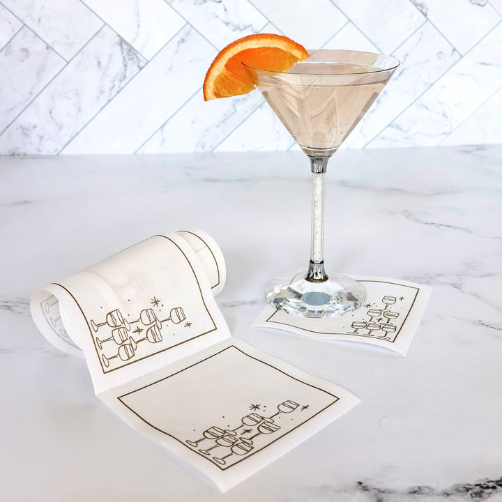 Golden Bubbles Cocktail Napkins