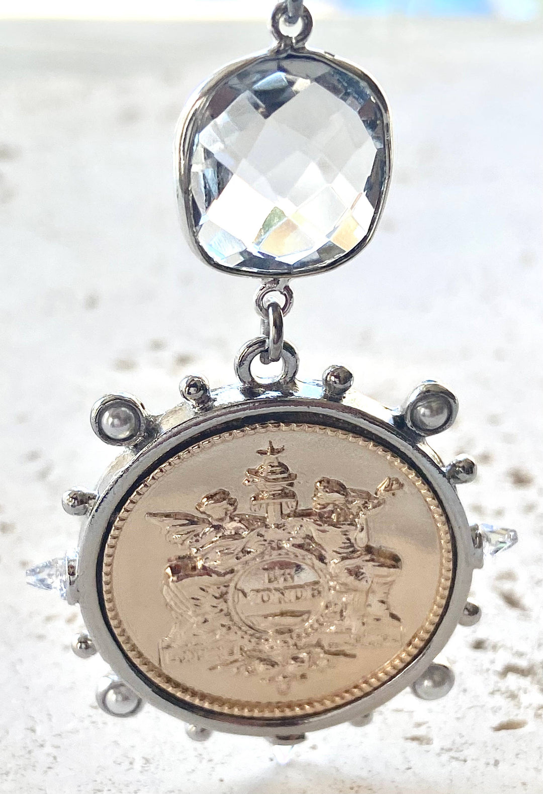Coin necklace medallion jewelry French boutique