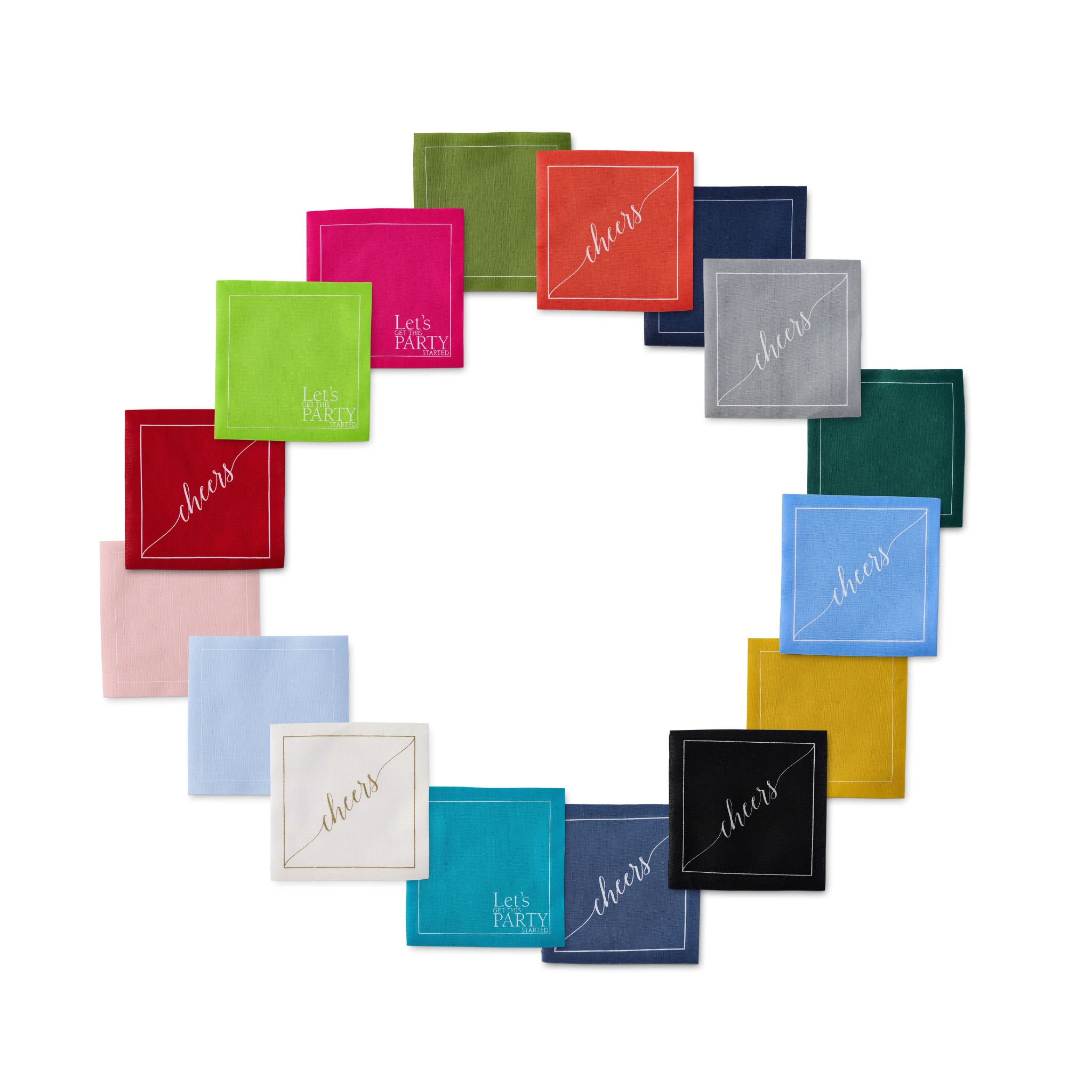 Golden Salute Cheers Luxury Disposable Cocktail Napkins