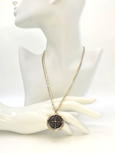 Compass coin necklace travel souvenir non tarnishing VB&amp;CO Designs Handmade Jewelry