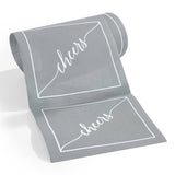 Cotton Cocktail Napkin Roll - Silver Fox White "Cheers" Entertaining Essentials