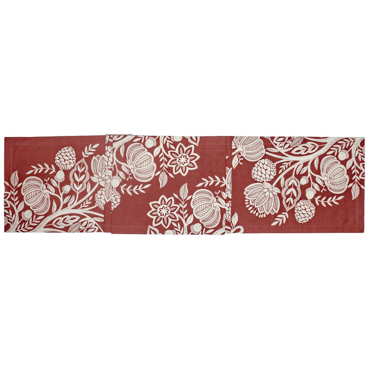 72" Francis Brick Cotton Table Runner Fall