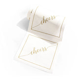 Golden Salute Cheers Luxury Disposable Cocktail Napkins