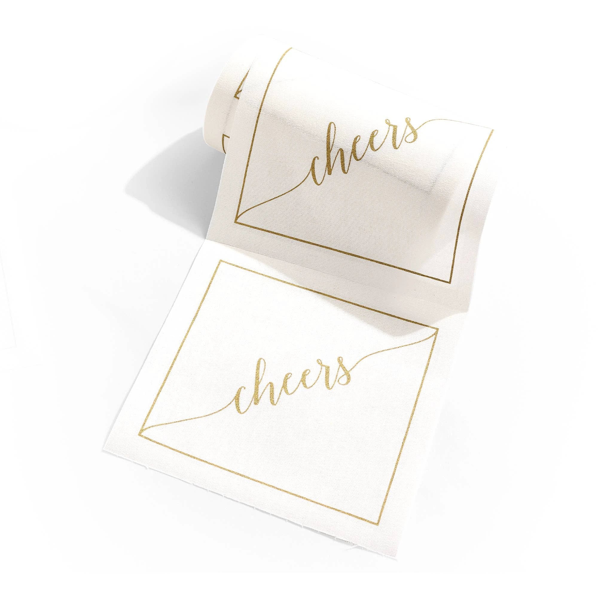 Golden Salute Cheers Luxury Disposable Cocktail Napkins