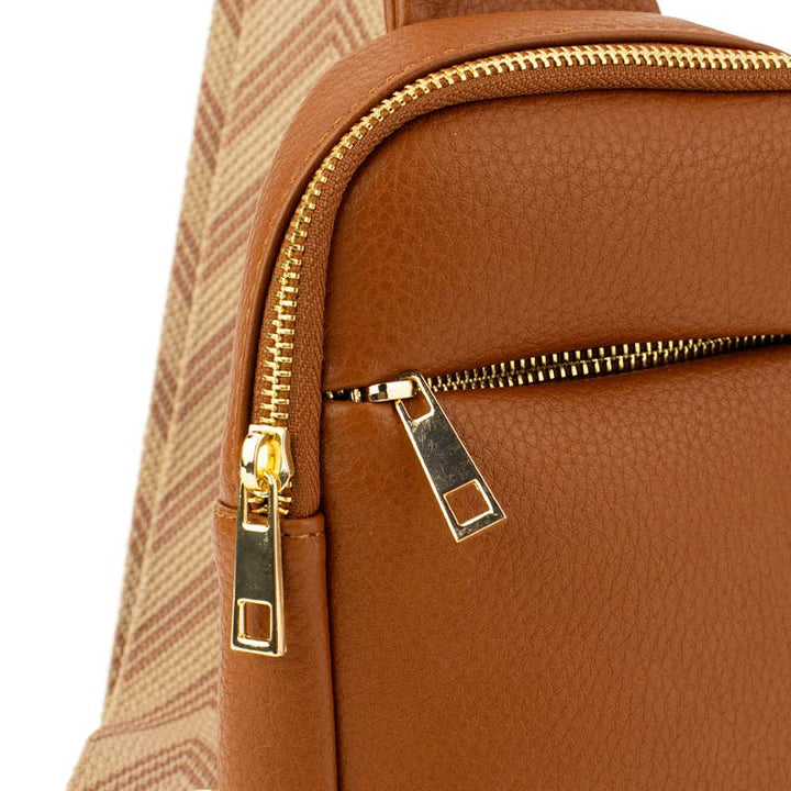 The Harlow |  Sling Bag with Chevron Strap | 3 Colors