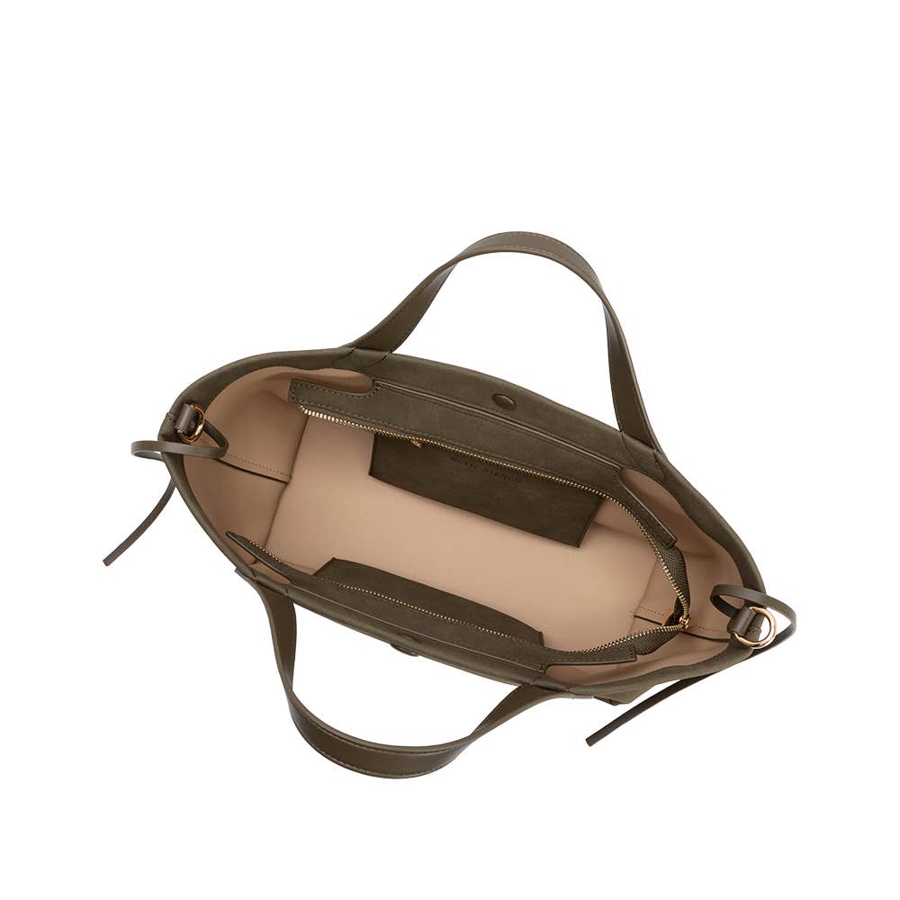 Jill Olive Recycled Vegan Suede Tote Bag