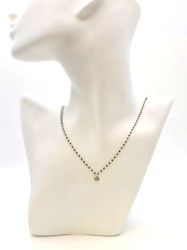 Elsa Mini Heart Necklace Green Sahira Jewelry Design