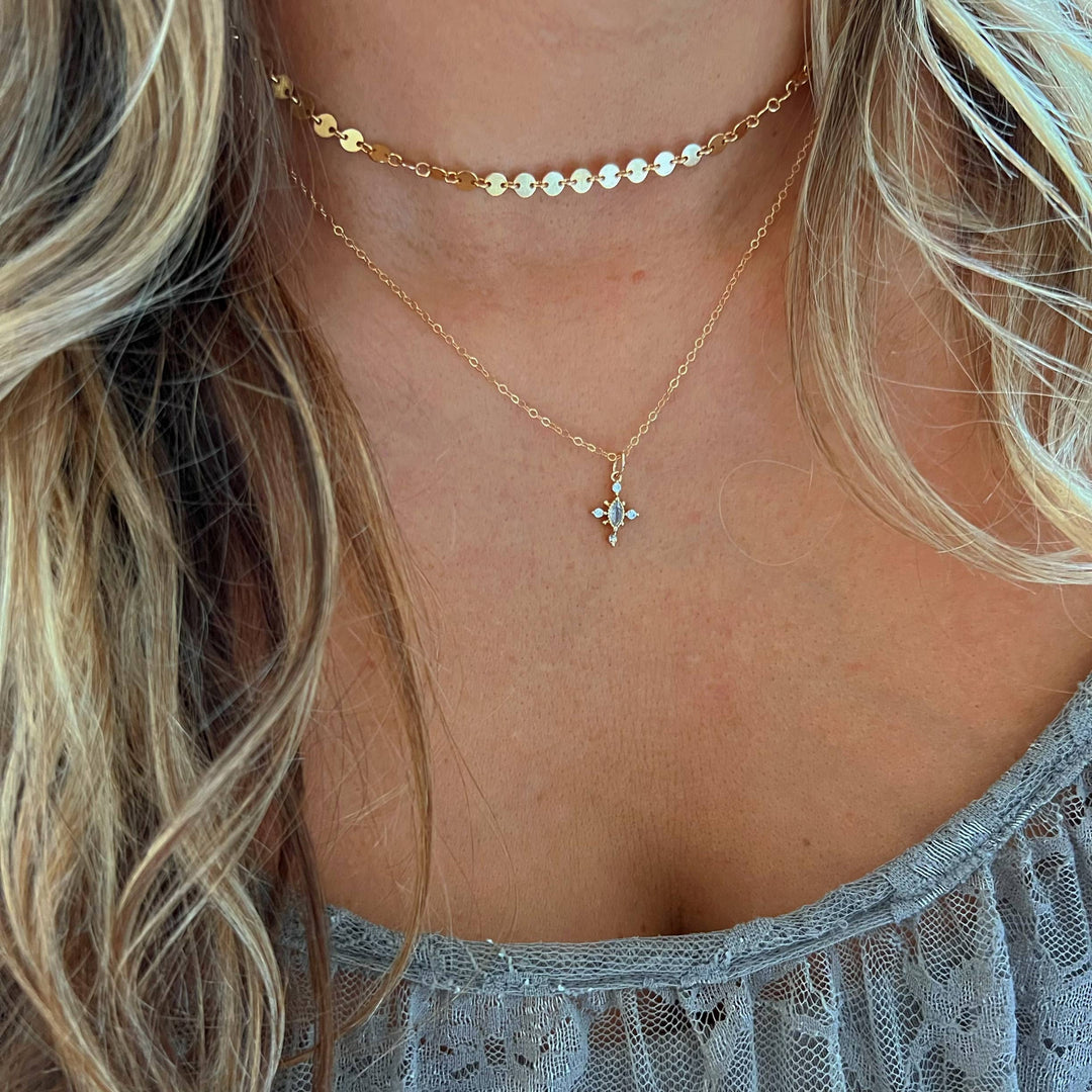 Luxe Sequin Disc Chain Necklace