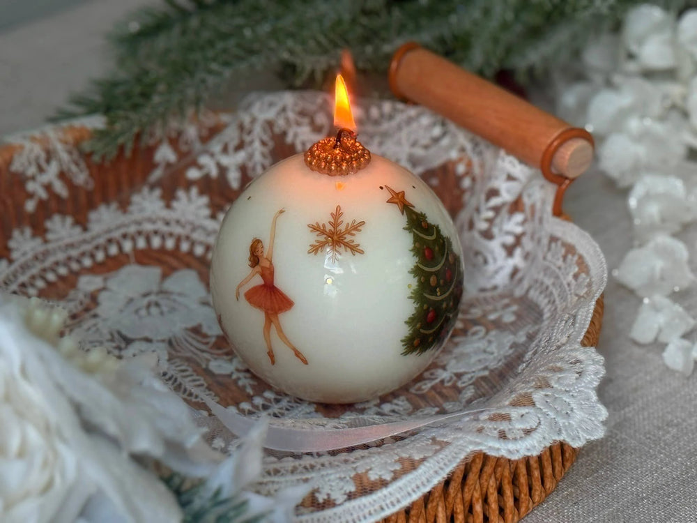 Christmas Candle Ornament | Vintage Style Christmas candle