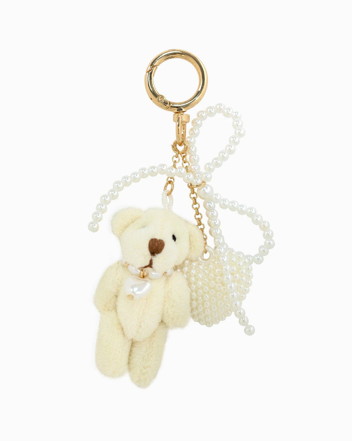 Plush Bear Bow Heart Bag Charm Sessori