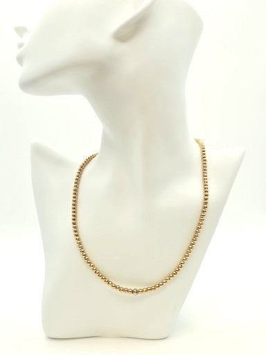 18K Gold Bubble Bead Necklace - Tarnish Free JOSSLYN by wall to wall