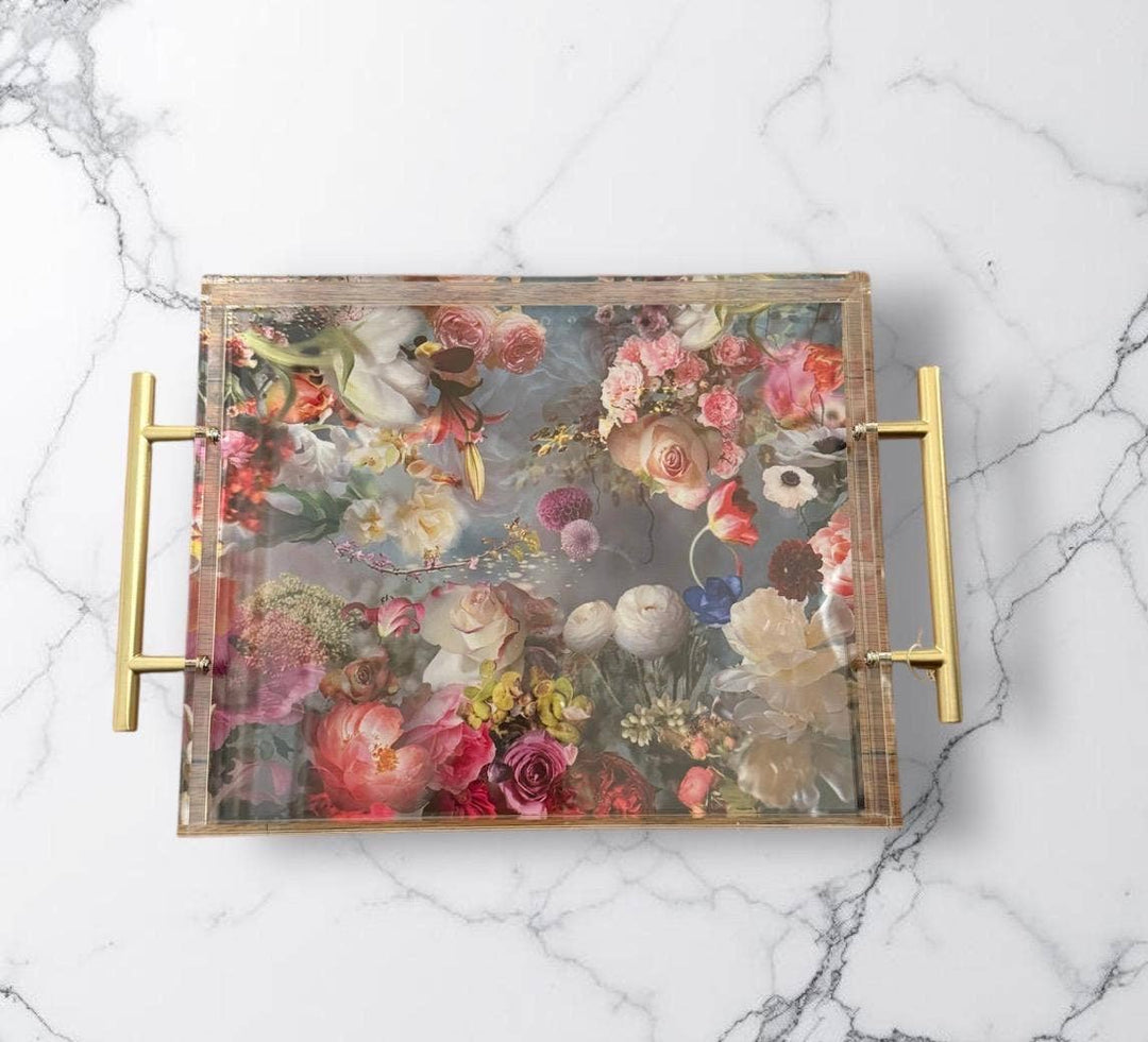 Spring Floral Acrylic Serving Tray The Tray girl & more