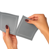 Cotton Cocktail Napkin Roll - Silver Fox White "Cheers" Entertaining Essentials