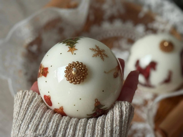 Christmas Candle Ornament | Vintage Style Christmas candle