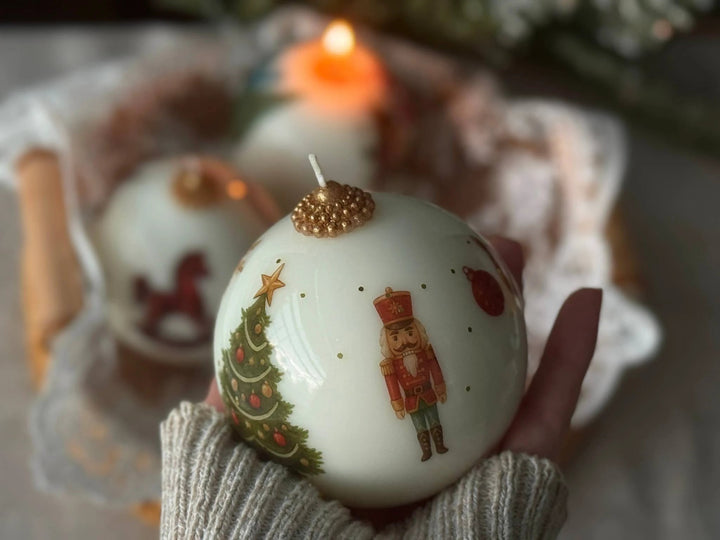 Christmas Candle Ornament | Vintage Style Christmas candle