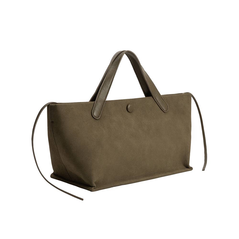 Jill Olive Recycled Vegan Suede Tote Bag